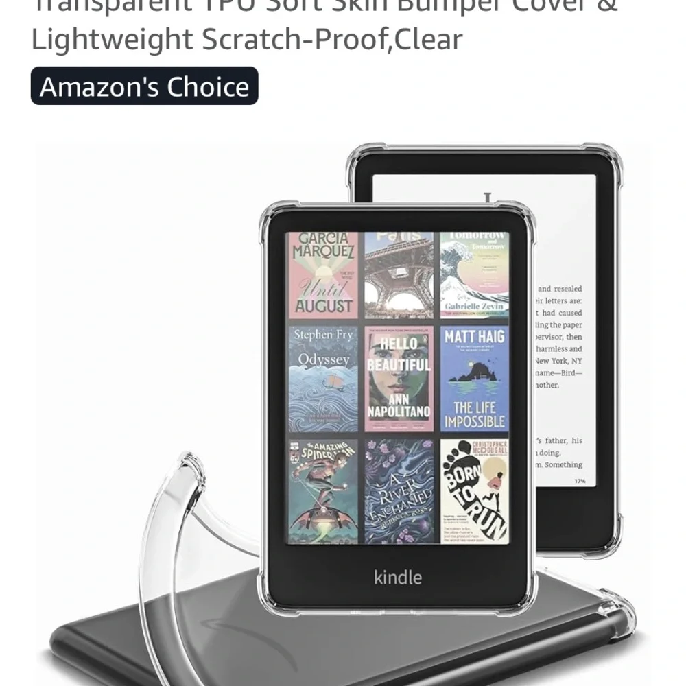 NWT Transparent TPU Soft Skin Bumper Cover Kindle Case